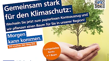 Umstellung auf Kontoauszug online = 1 Baum